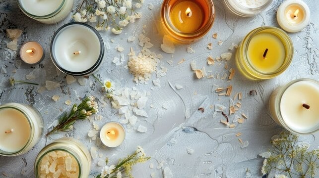 Hand-poured Jugnu candle in rich tones